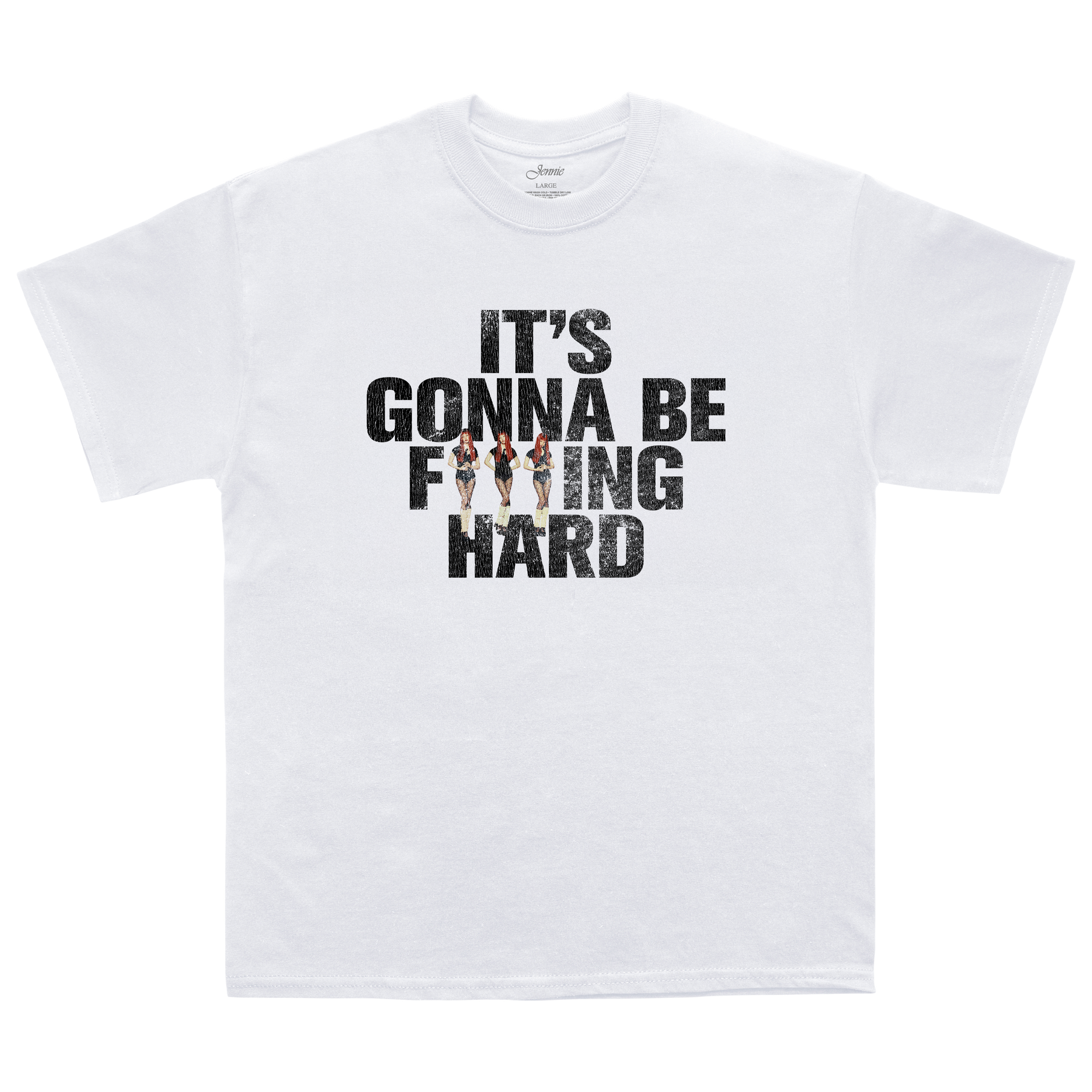 Like JENNIE Statement Tee Black