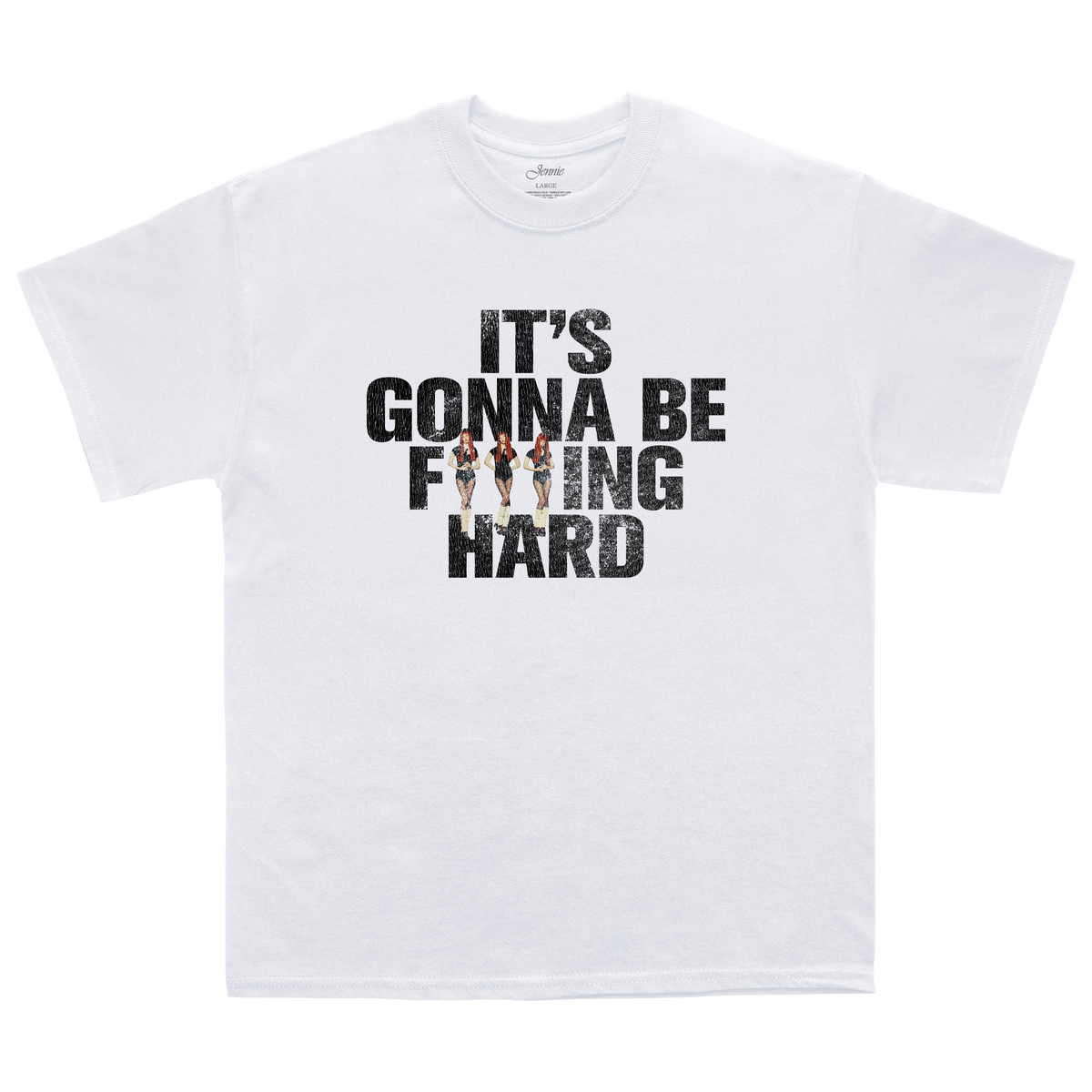 Like JENNIE Statement Tee Black
